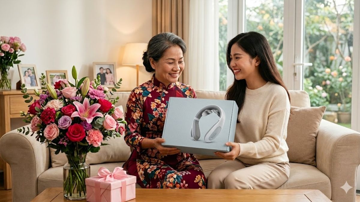 Top quà 8/3 cho mẹ ý nghĩa nhất là máy massage cổ vai gáy