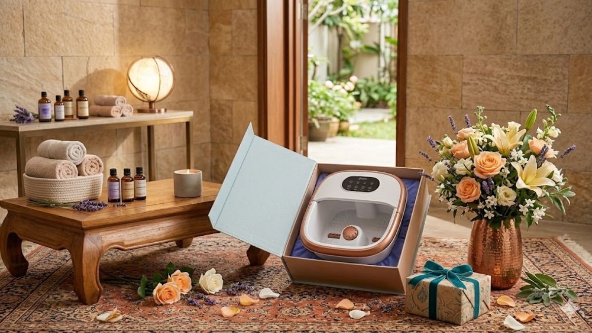 Top quà 8/3 cho mẹ ý nghĩa nhất là Bồn ngâm chân massage