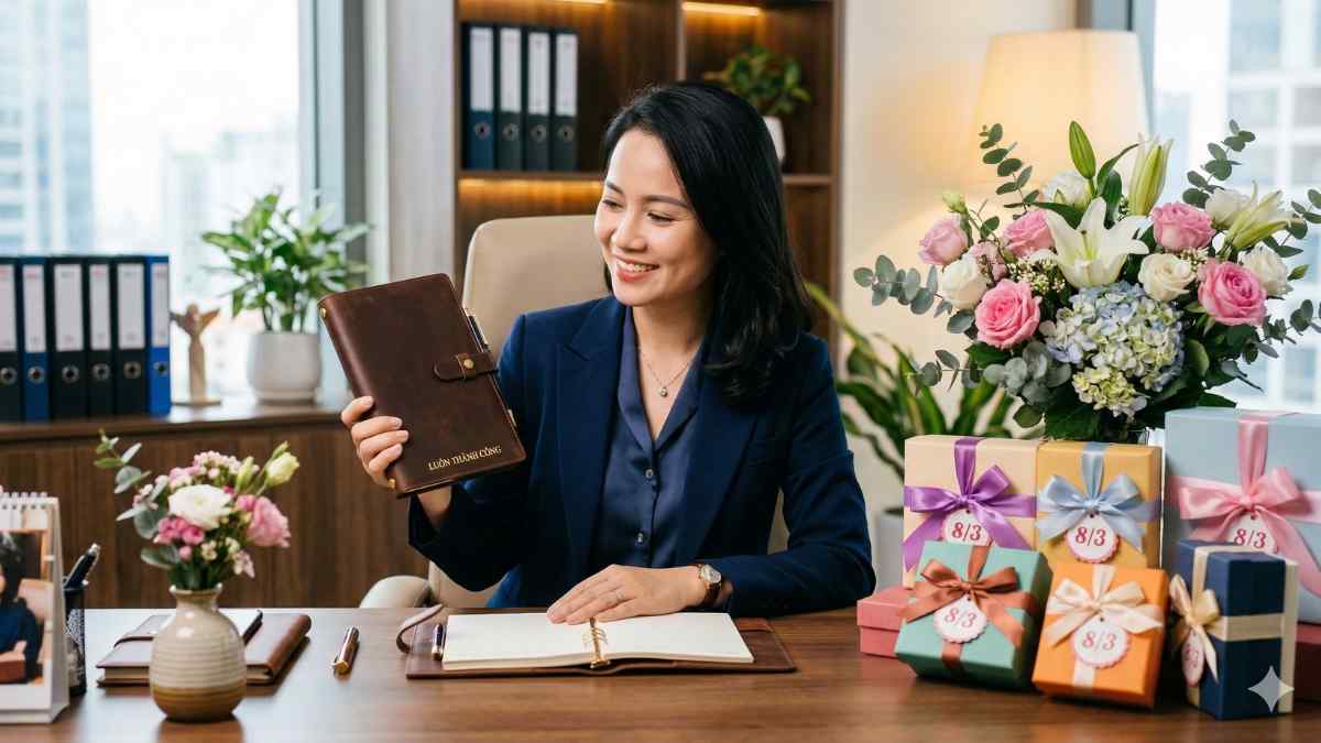 Top quà 8/3 cho sếp nữ được lòng & ấn tượng nhất: Sổ tay cao cấp