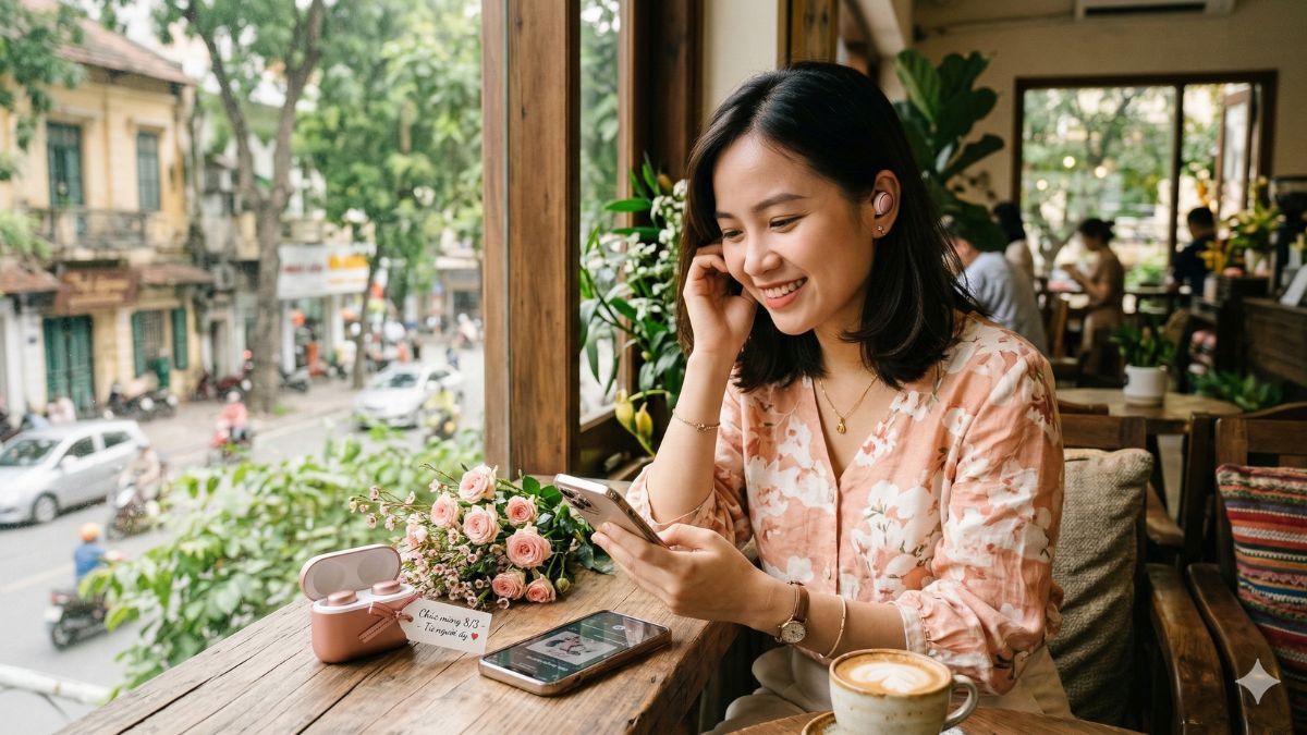 top quà 8/3 cho crush thông minh & ghi điểm nhất: tai nghe bluetooth