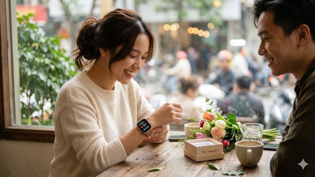 top quà 8/3 cho crush thông minh & ghi điểm nhất: đồng hồ thông minh