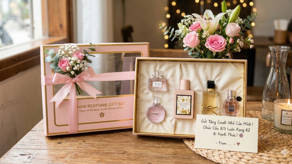 top quà 8/3 cho crush thông minh & ghi điểm nhất: nước hoa mini