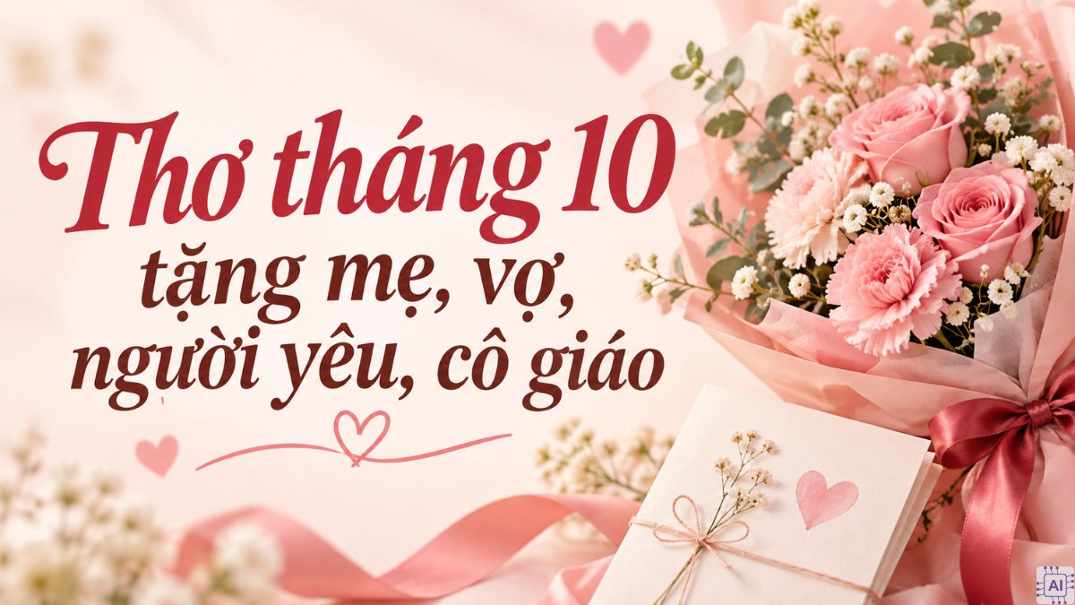 Thơ tháng 10 tặng mẹ, vợ, người yêu, cô giáo