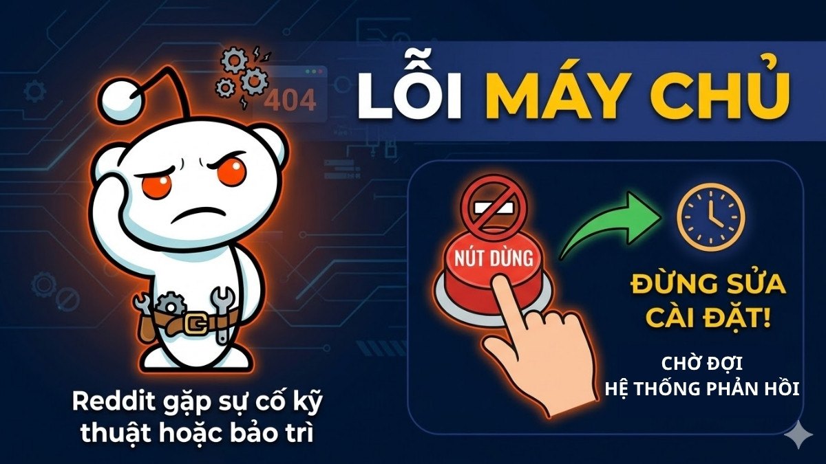 Reddit bị chặn do lỗi máy chủ