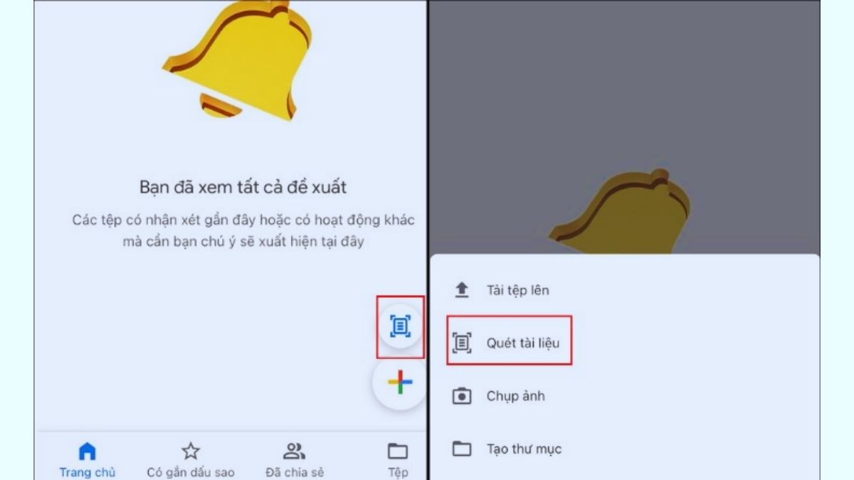 Cách scan tài liệu trên iPhone bằng Google Drive bước 1