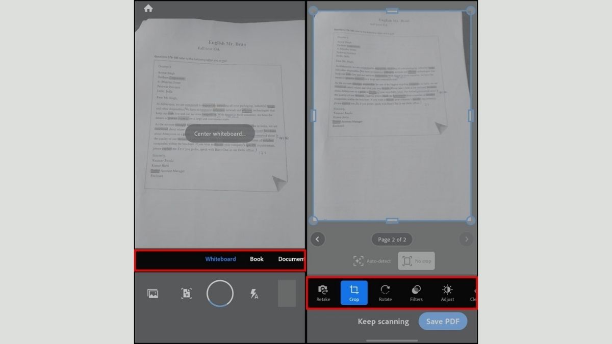 Cách scan tài liệu trên iPhone bằng Adobe Scan bước 2