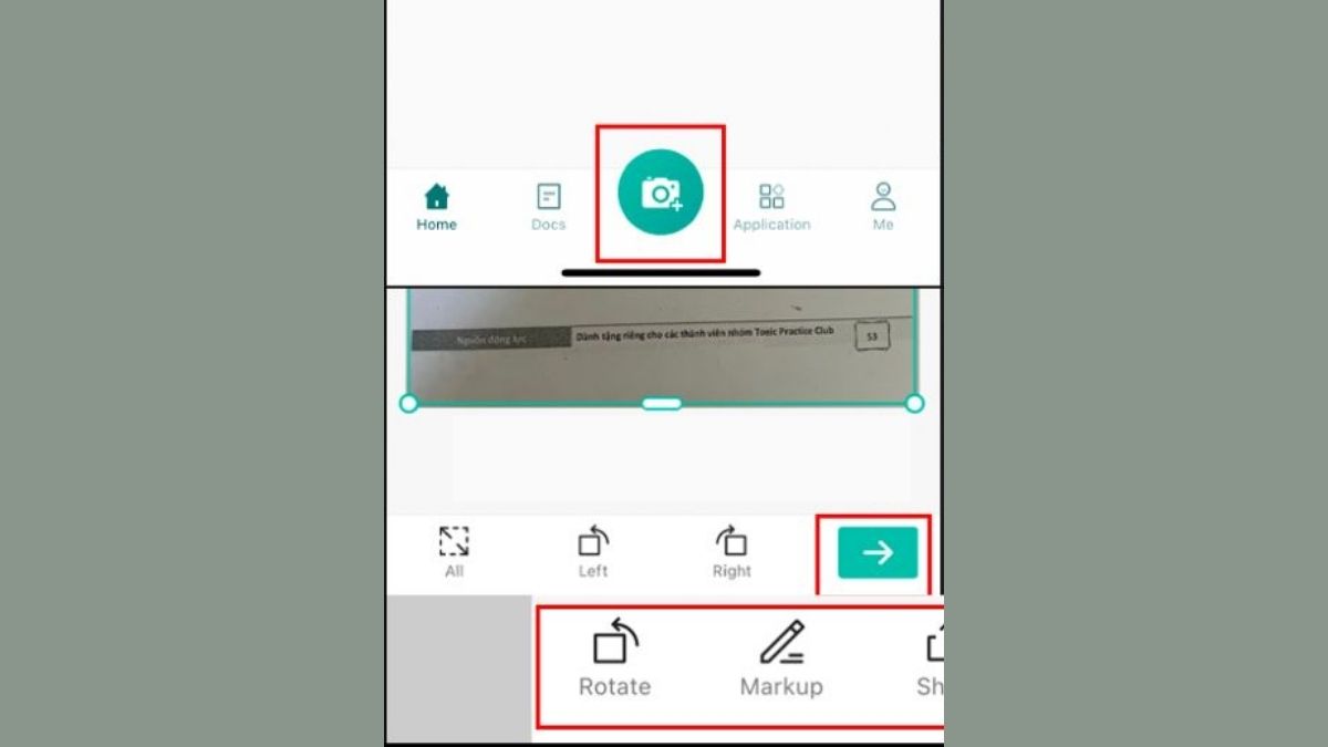 Cách scan tài liệu trên iPhone bằng CamScanner bước 2