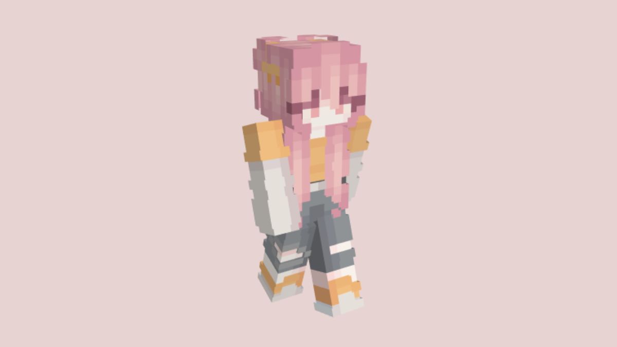 tải Skin minecraft cute màu hồng