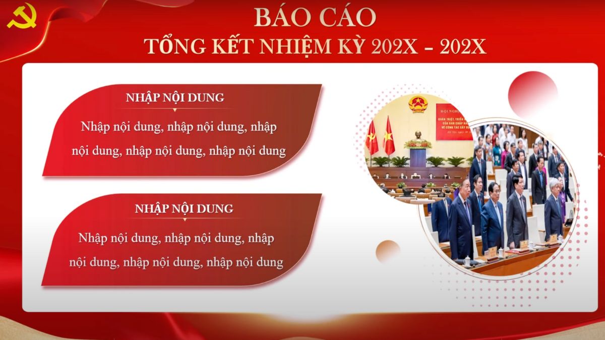 Slide đại hội Đảng tổng kết hoạt động đẹp