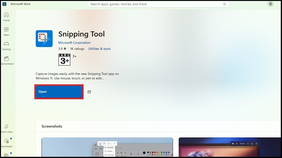 Cách tải và cài đặt Snipping Tool bước 2