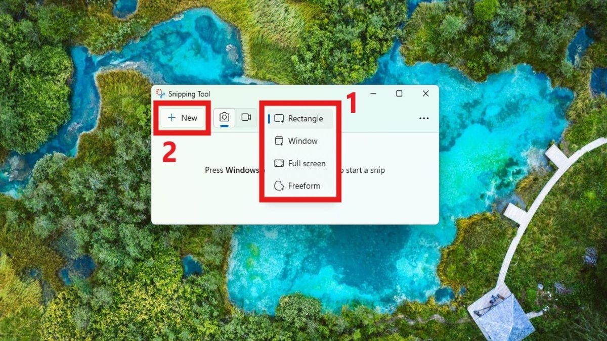 Cách chụp màn hình bằng công cụ Snipping Tool  bước 2
