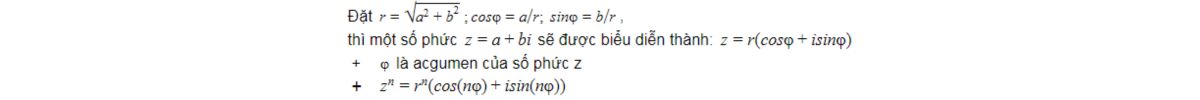 Dạng lượng giác của số phức