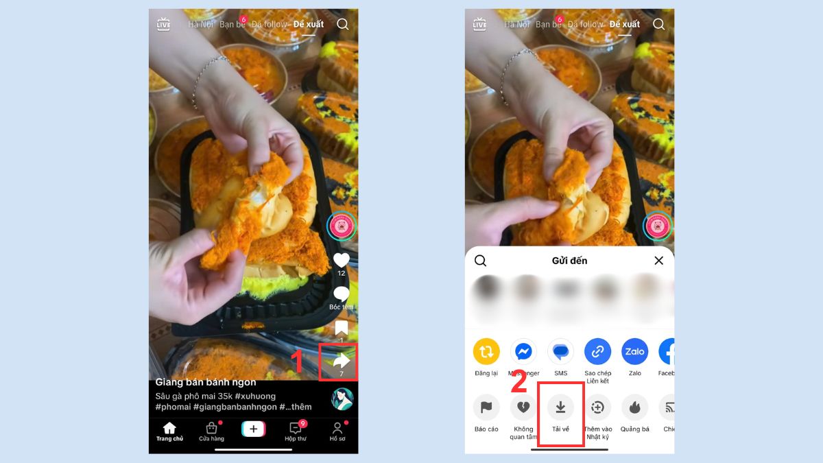 Tải video trên TikTok về