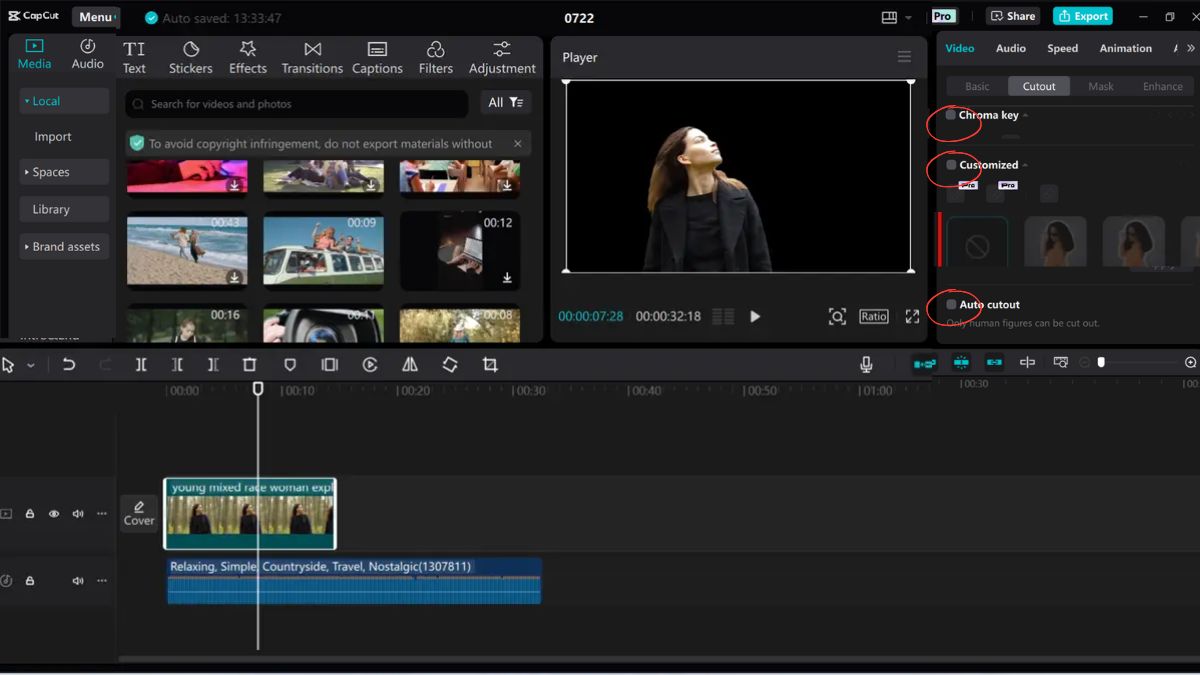 Thực hiện cách tách nền video trên CapCut PC