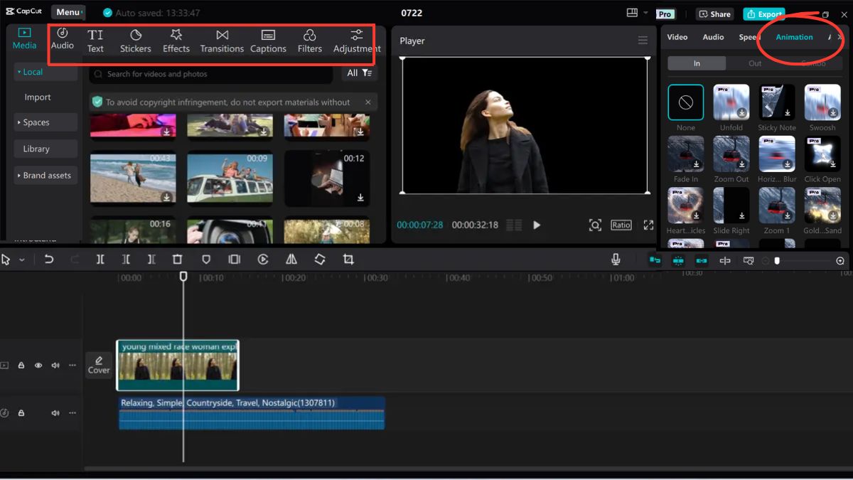 Chèn nền mới hoặc thêm hiệu ứng cho video