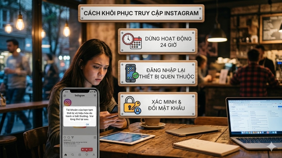 Cách khôi phục tài khoản Instagram bị vô hiệu hóa tạm thời