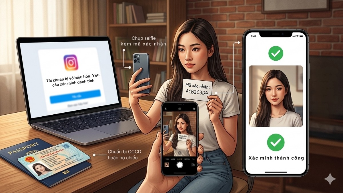 Cách khôi phục tài khoản Instagram bị vô hiệu hóa yêu cầu xác minh danh tính