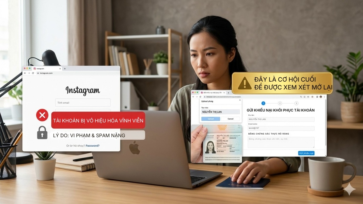 Cách khôi phục tài khoản Instagram bị vô hiệu hóa vĩnh viễn