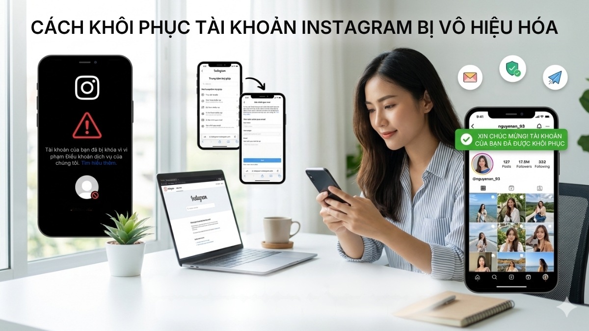 Cách khôi phục tài khoản Instagram bị vô hiệu hóa an toàn