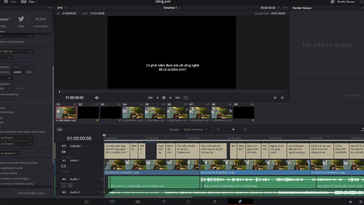 Lỗi mất phụ đề khi xuất video