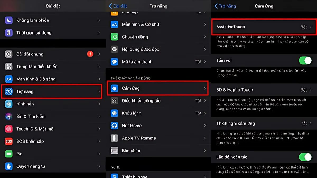 Tắt tiếng chụp ảnh iPhone bằng AssistiveTouch bước 1