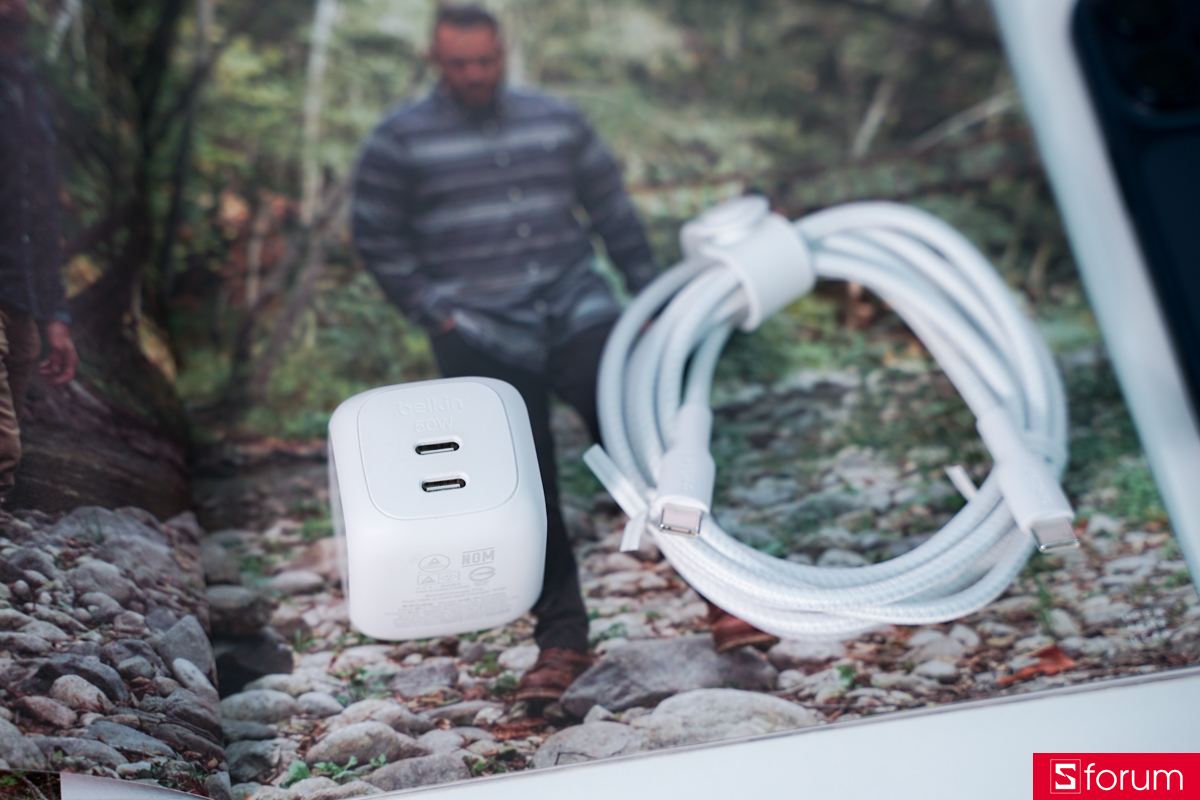 Trên tay củ sạc Belkin Type-C 50W với hai cổng sạc USB-C