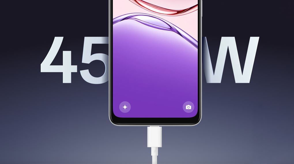 OPPO A5i hỗ trợ công nghệ sạc nhanh SuperVOOC 45W