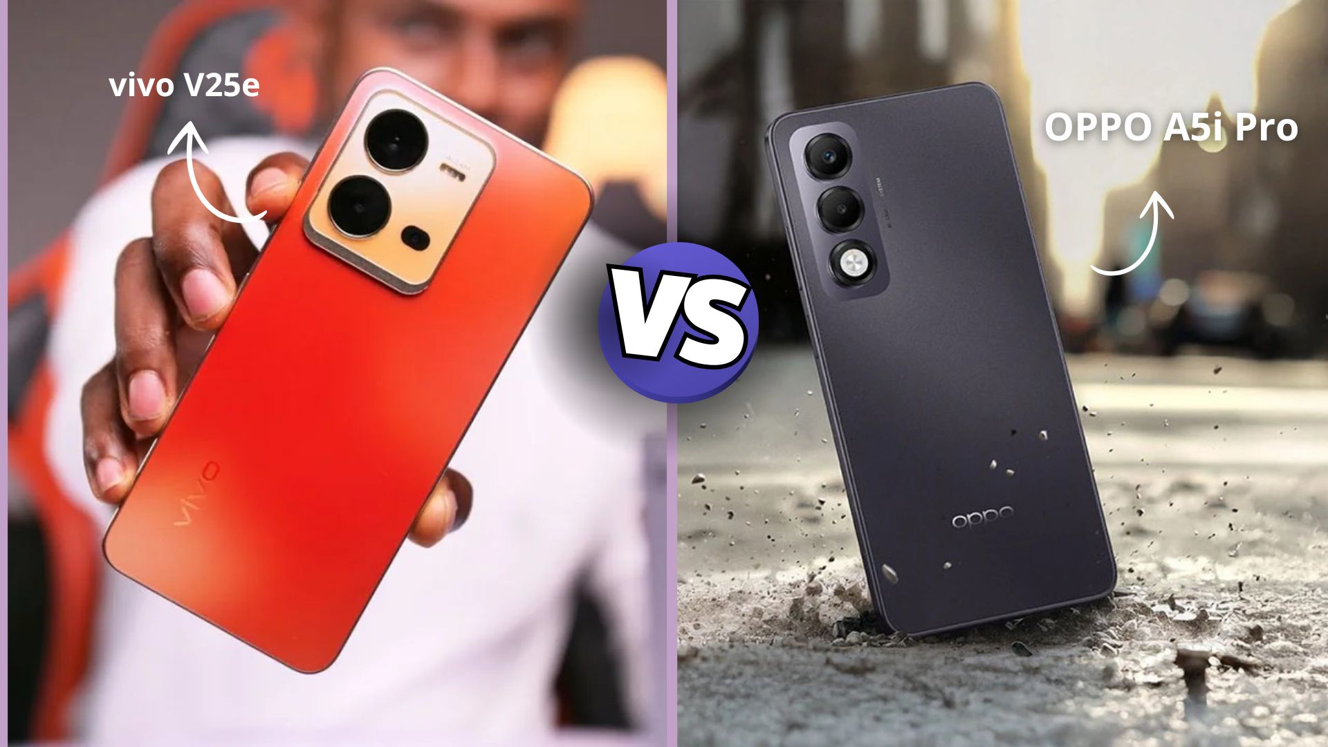 So sánh OPPO A5i Pro và vivo V25e: Liệu OPPO A5i Pro đắt có xắt ra miếng?