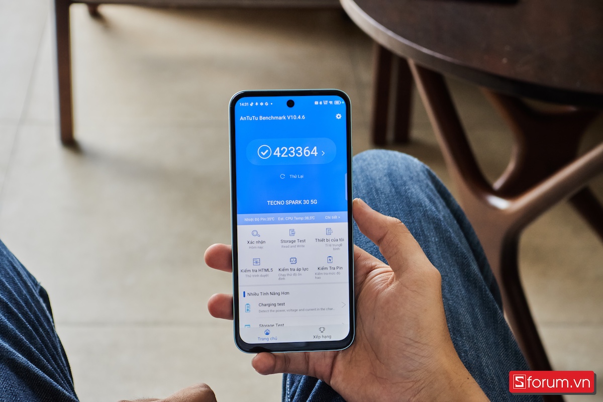 So sánh Xiaomi Redmi 15C vs Tecno Spark 30 5G về điểm Antutu