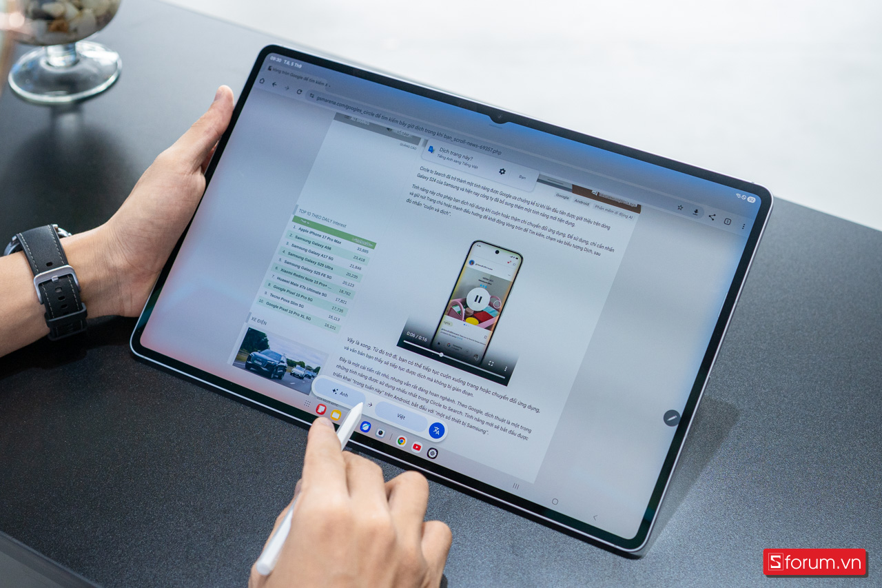 Trên tay Samsung Tab S11 Ultra về màn hình