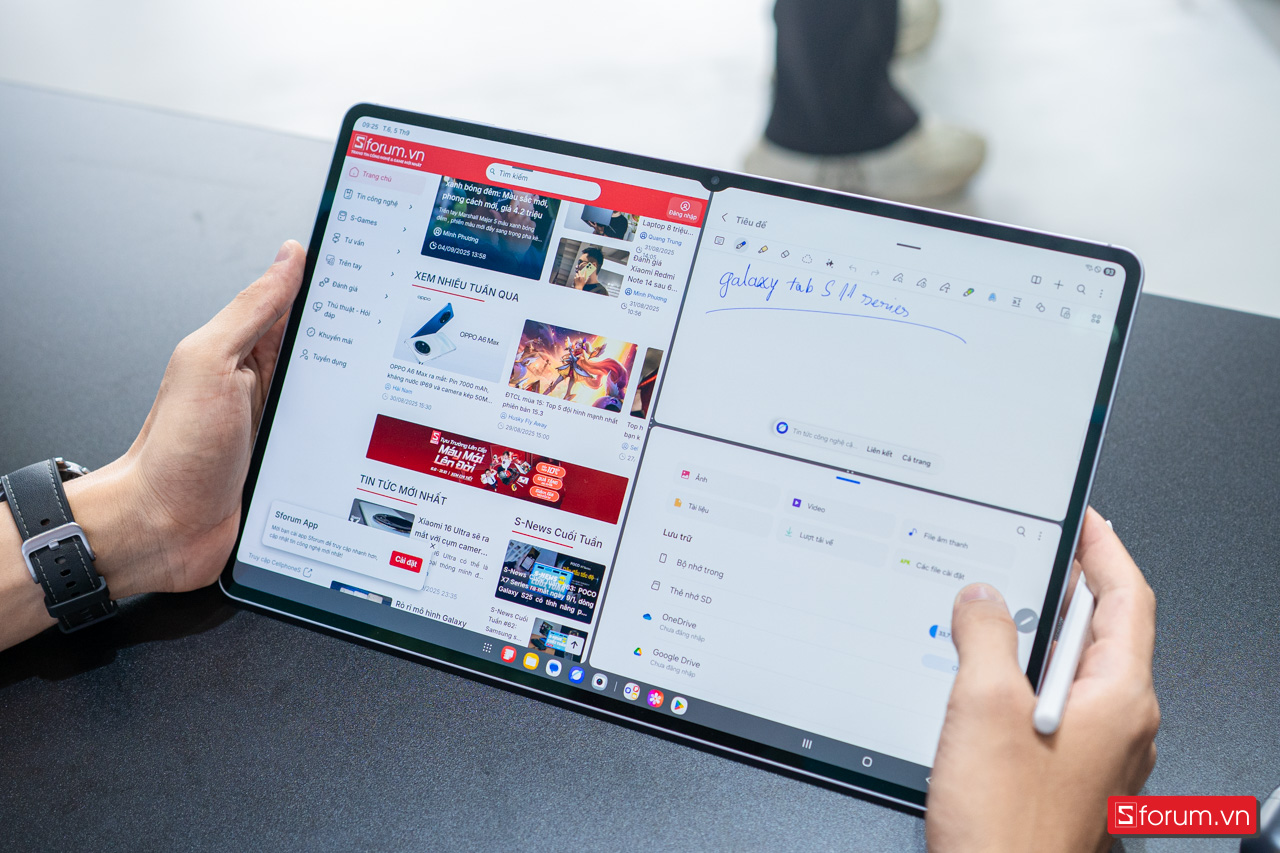 Trên tay Samsung Tab S11 Ultra với chế độ Samsung Dex ngày càng hoàn thiện