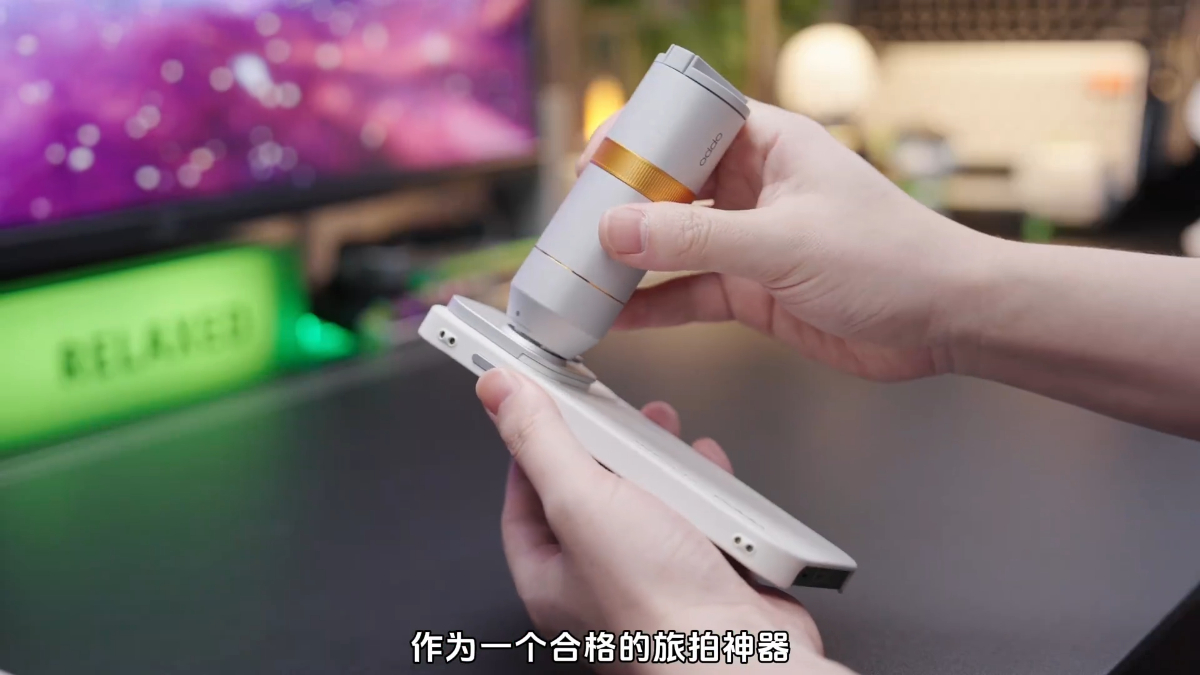 Cận cảnh OPPO Find X10 Pro Max xanh rừng và ống lens rời