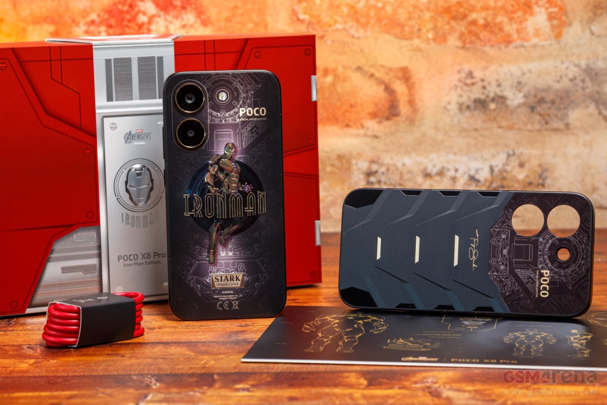 Cận cảnh POCO X8 Pro Iron Man Edition
