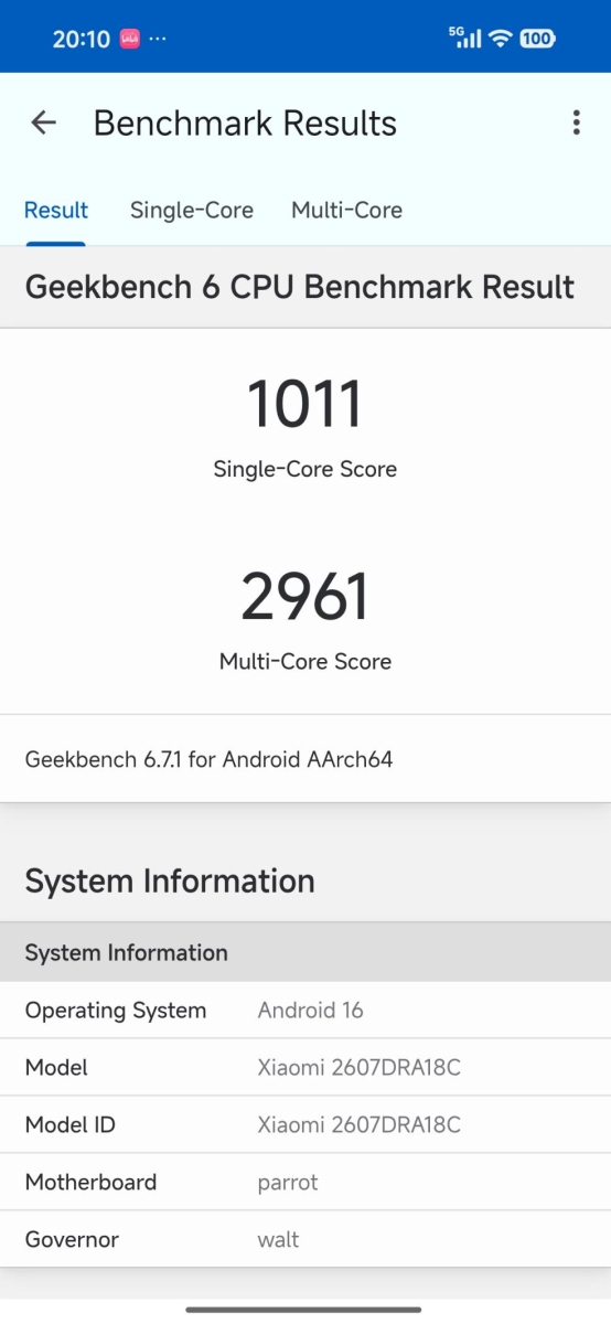 Cận cảnh Redmi Note 17 Pro điểm Geekbench 6