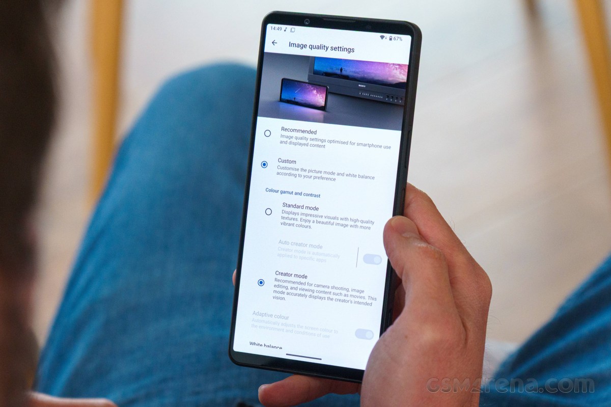 Cận cảnh Sony Xperia 1 VIII với công nghệ màn hình BRAVIA