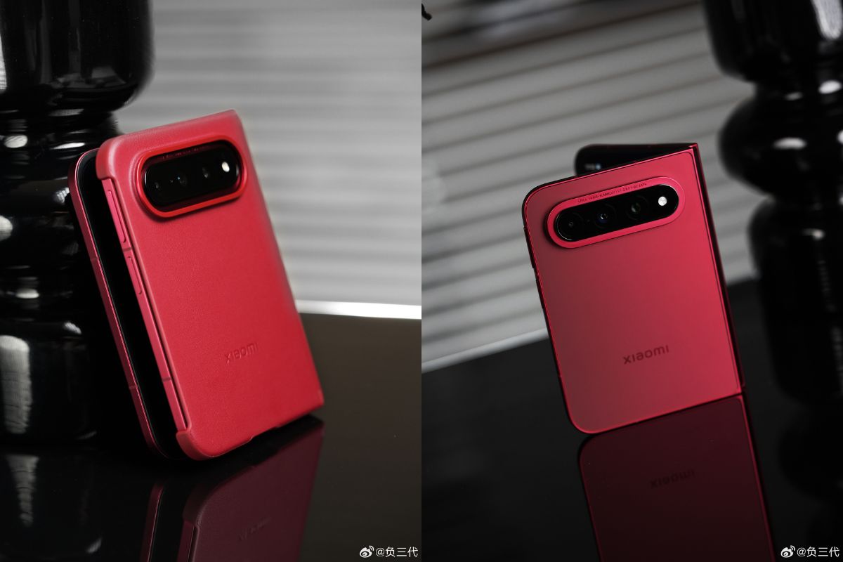 Cận cảnh Xiaomi 18 Fold phiên bản màu đỏ