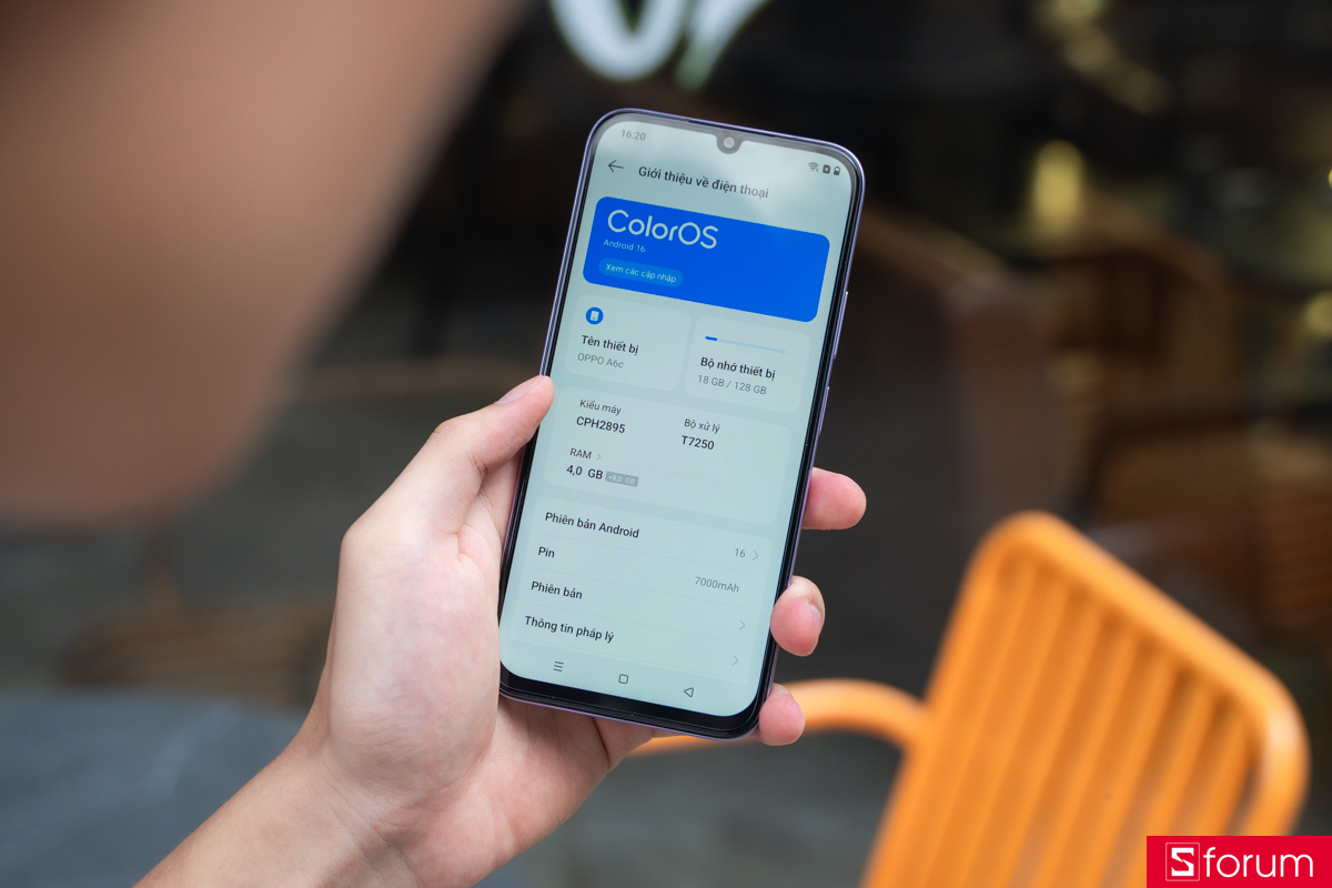 Trên tay OPPO A6c với giao diện ColorOS 16