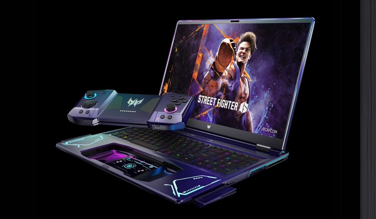Mẫu laptop DualPlay này có bộ điều khiển được tích hợp cùng với trackpad và có thể tháo rời