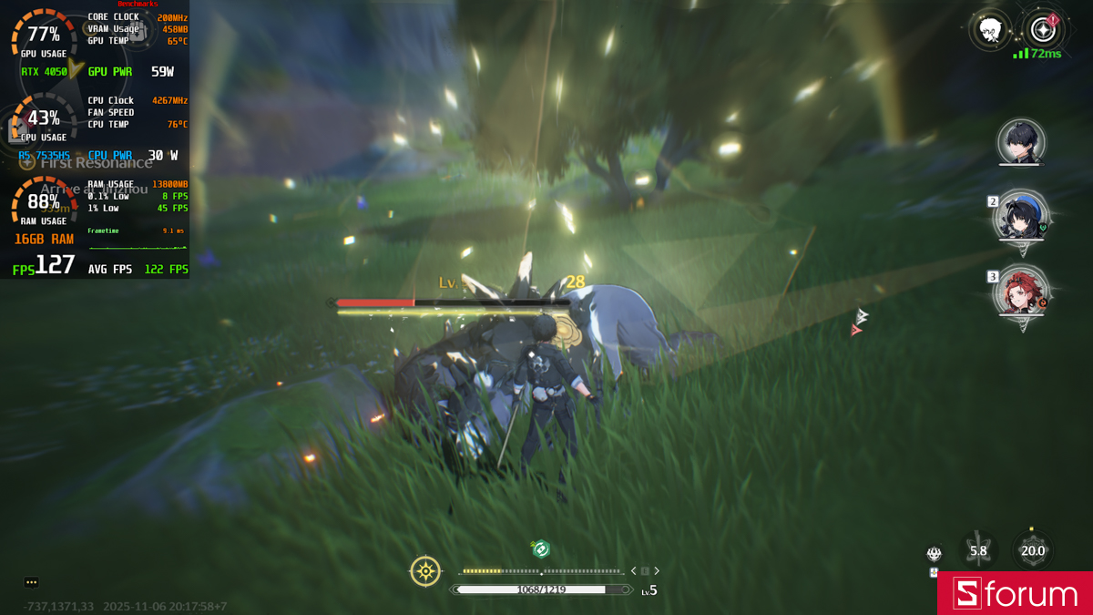 Hiệu năng chơi game thực tế