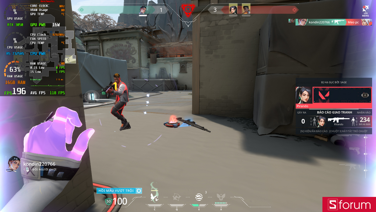 Trải nghiệm chơi game Valorant