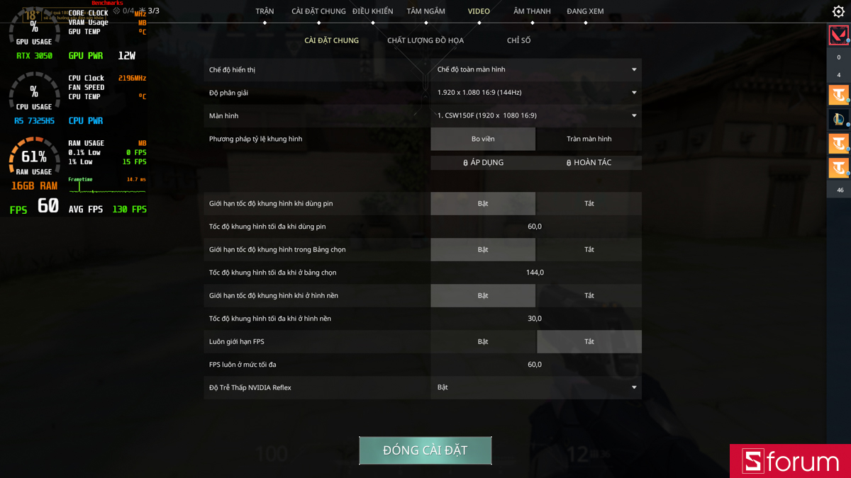 Trải nghiệm chơi game Valorant