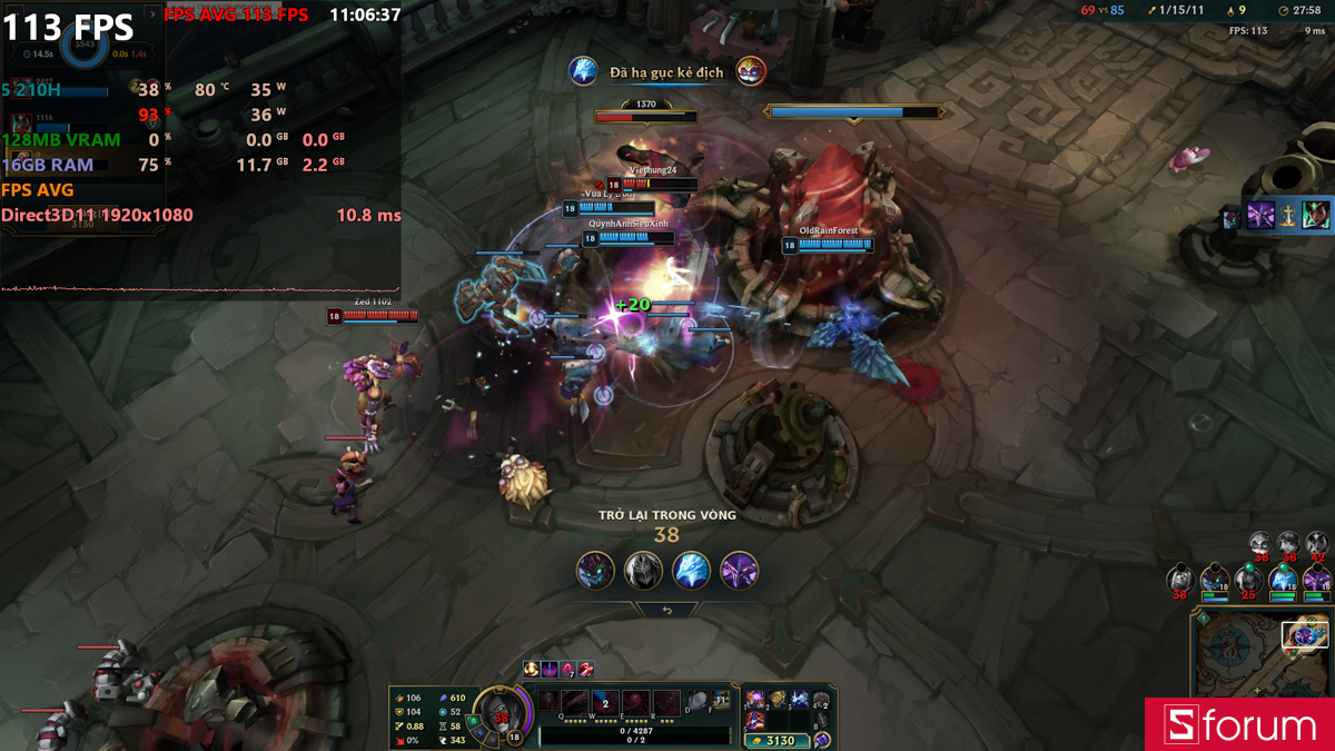 Hiệu năng chơi game thực tế