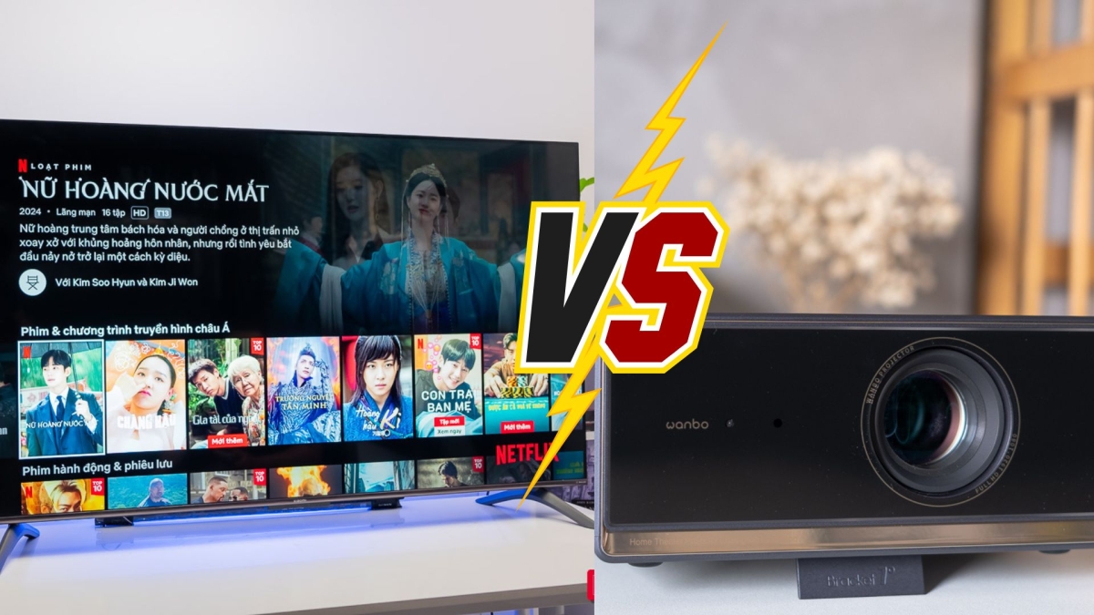 Đầu tư 15 triệu cho phòng khách: Chọn tivi 65 inch an toàn hay máy chiếu thông minh "phá cách"?