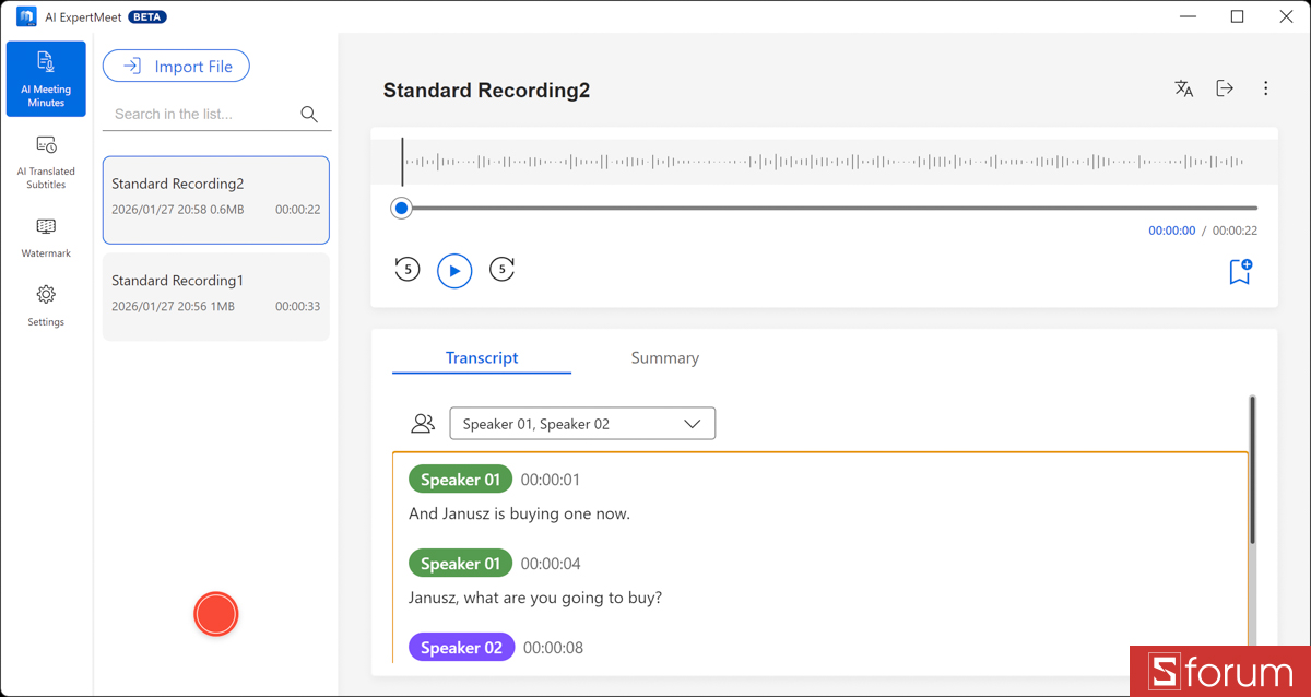 Hệ thống AI có thể ghi âm và phiên âm giọng nói thành văn bản theo thời gian thực