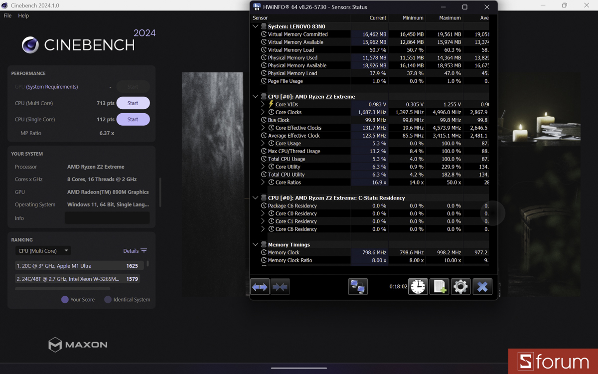 Cinebench R24 trên Lenovo Legion Go 2
