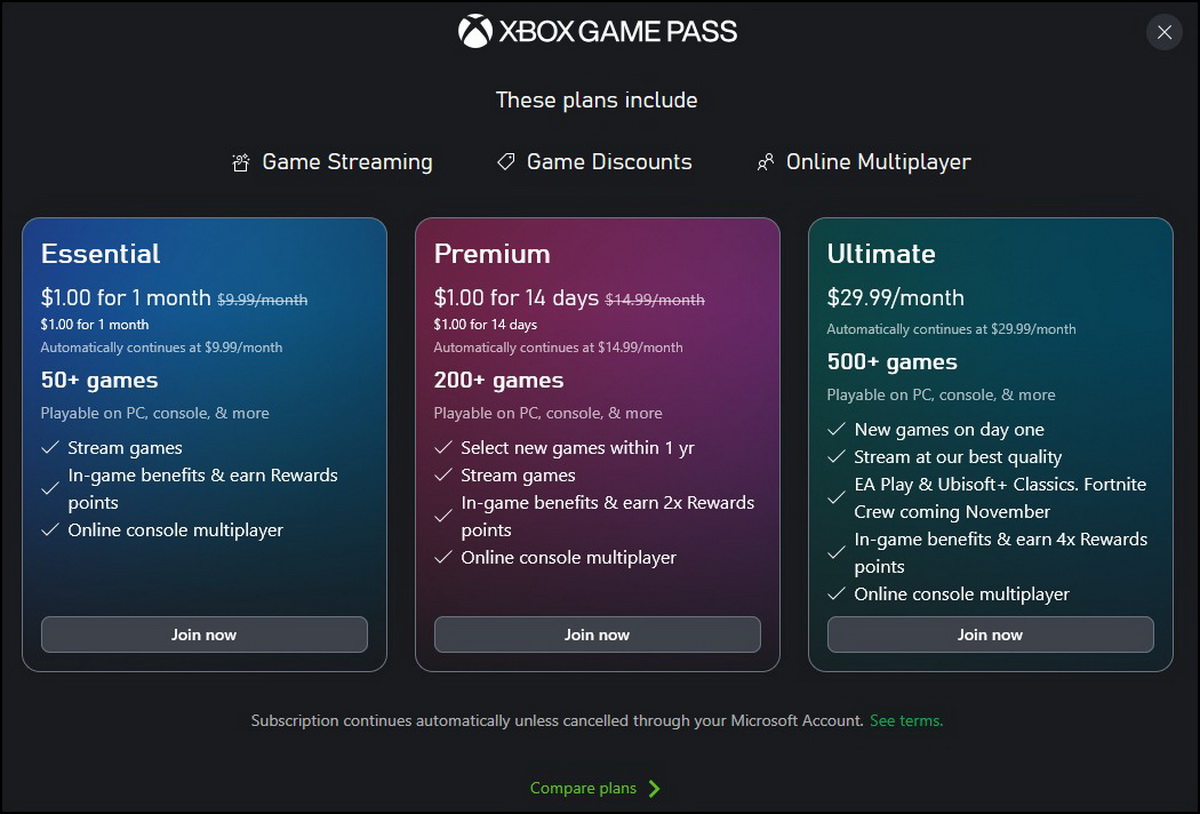  Xbox Game Pass Ultimate đã hỗ trợ stream ở độ phân giải lên đến 1440p