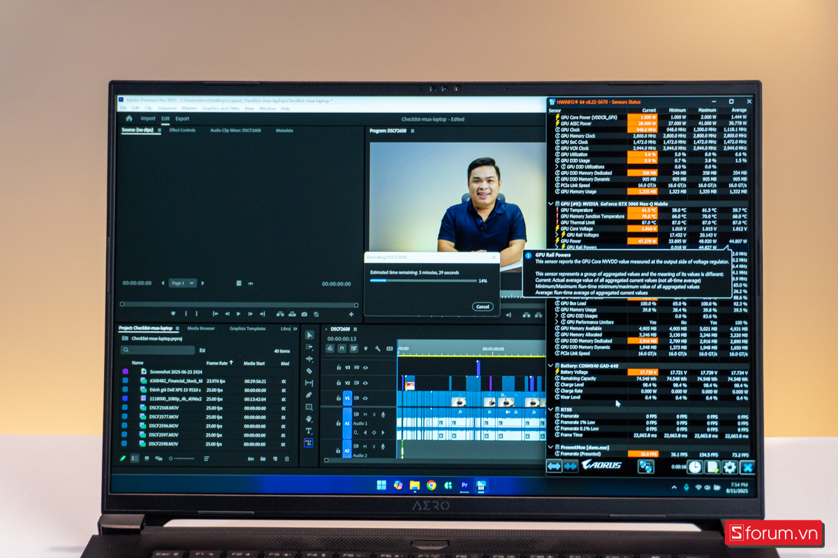 Hiệu năng Gigabyte AERO X16