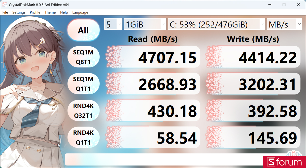 Hiệu năng SSD trên Omnibook 5