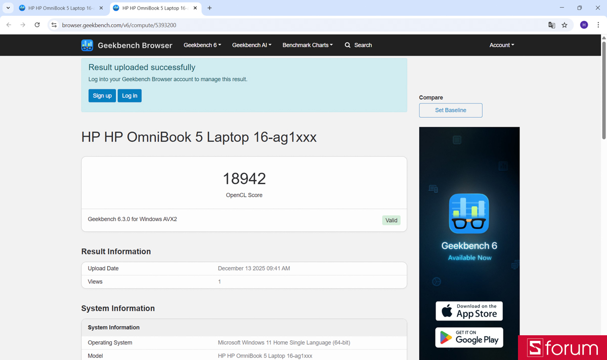 Điểm test hiệu năng GPU trên Omnibook 5