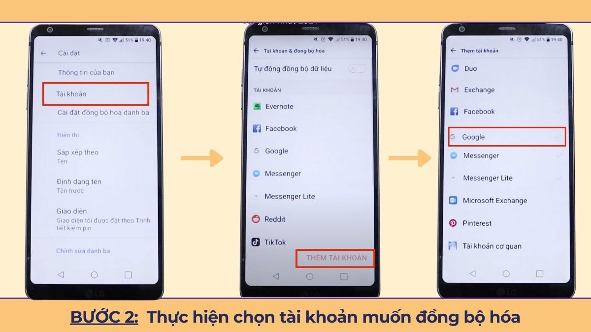 Hướng dẫn cách đồng bộ danh bạ Android lên Gmail bước 2